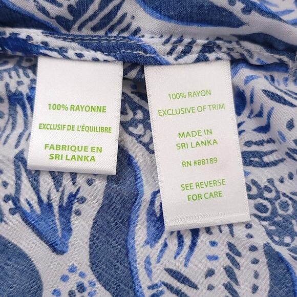 Lilly Pulitzer Willa Top Mermaid Tail Print Blouse - Picture 12 of 13